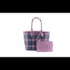 Coach reversible tote and wallet